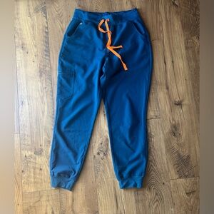 Figs Zamora high waisted medium deep reef bottoms